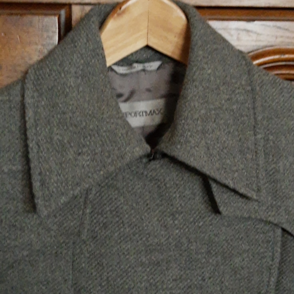 SPORTMAX Wool Alpaca Blend Trench Jacket Size 8/42 - Picture 6 of 16